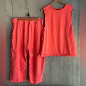 Free People Hot Shot 2-Piece Set in Neon Pink